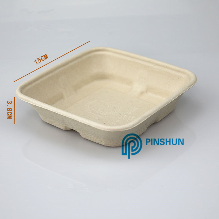 500 ml square degradeable disposable food box 
